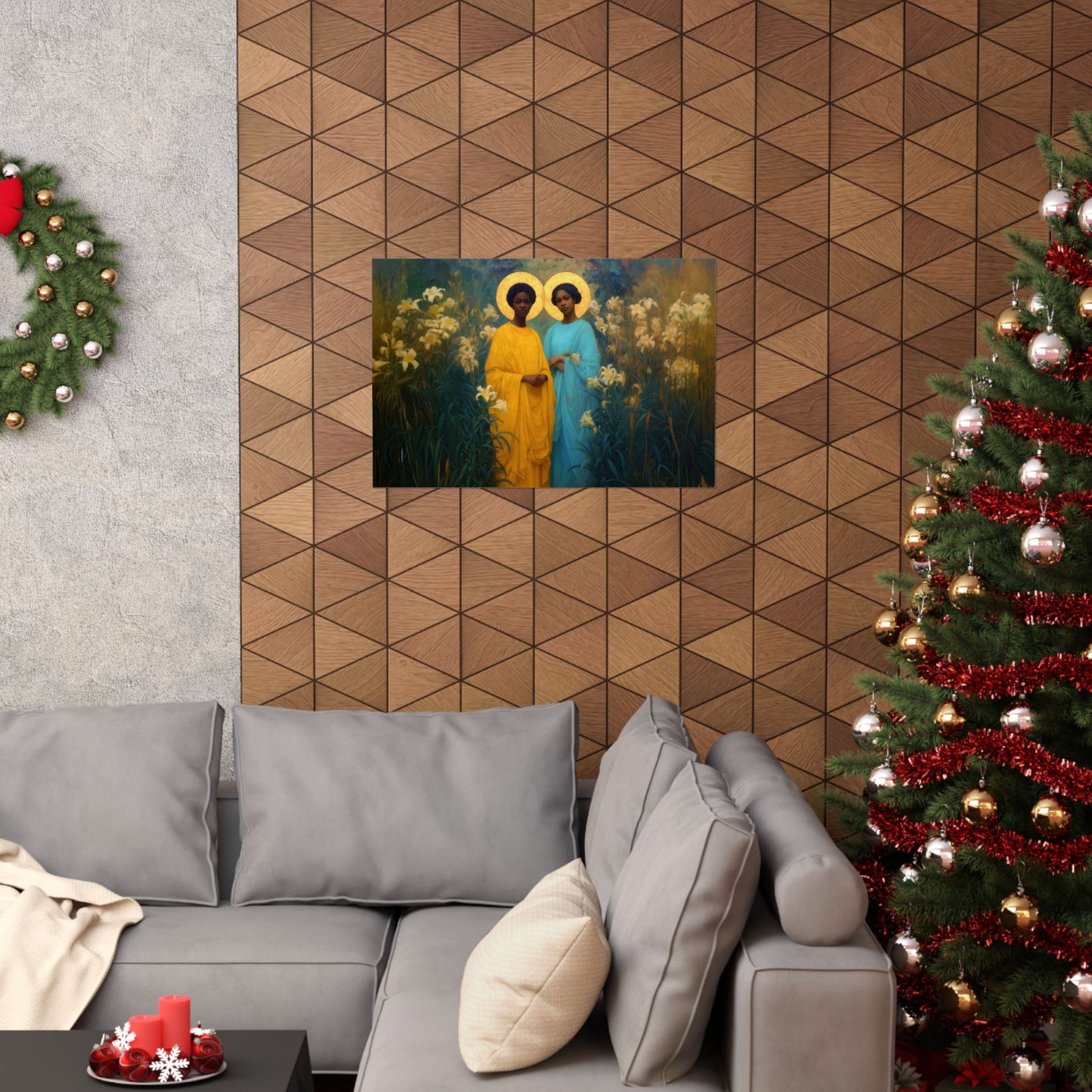 Saint Perpetua and Saint Felicity  - Sanctified Souls Print - Multiple Sizes - Premium Posters - Catholic Art - Christian Home Decor Artwork