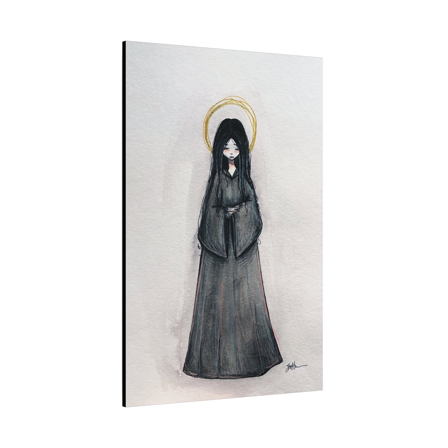 Blessed Mary Magdalen Kiota Hand-Drawn Catholic Canvas Print | Martyrs of Japan Sacred Art | Sanctified Solocosmo Religious Artwork