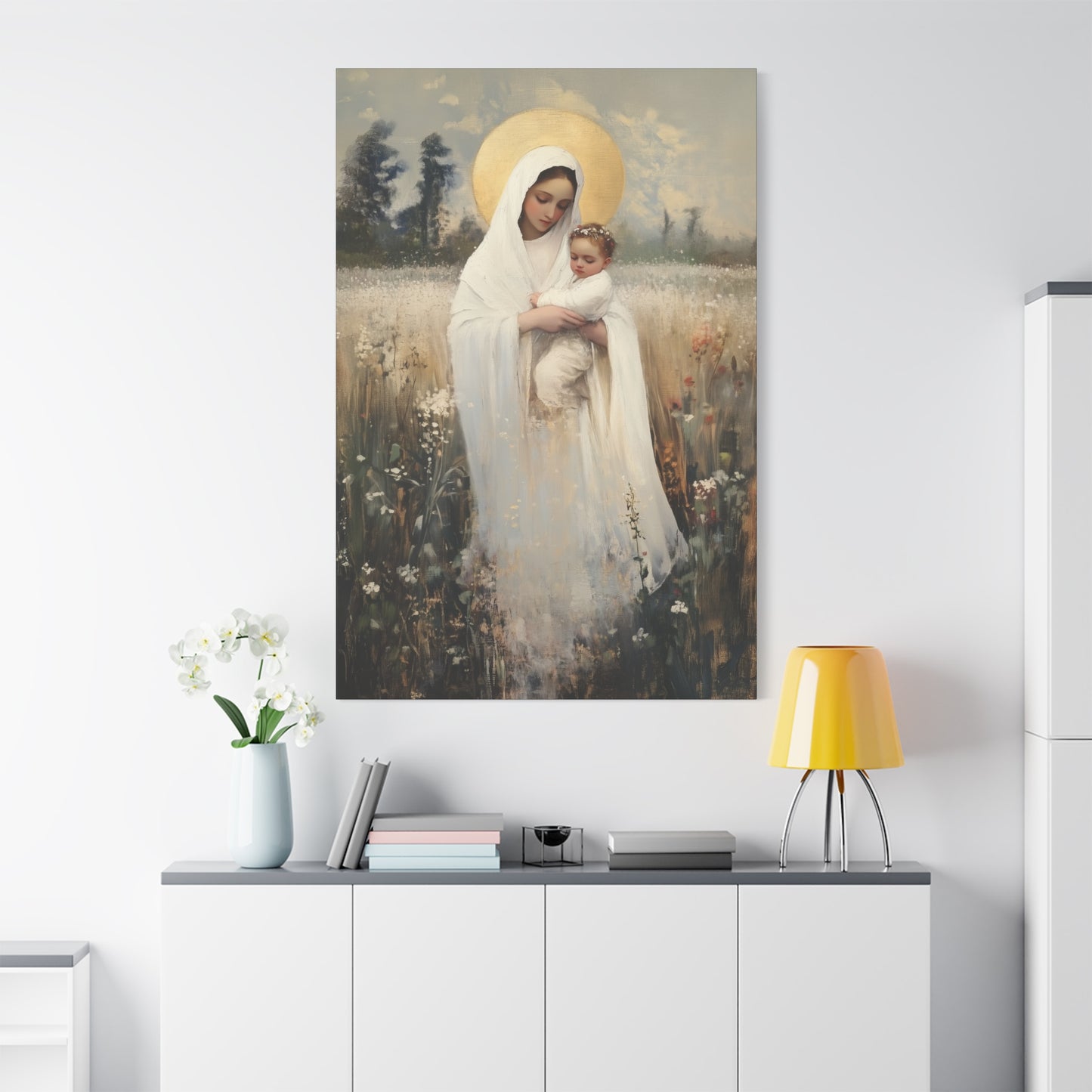 Our Lady of the Prairie - Multiple Sizes - Catholic Home art - Museum Wrapped Canvas - Sanctified Souls Print