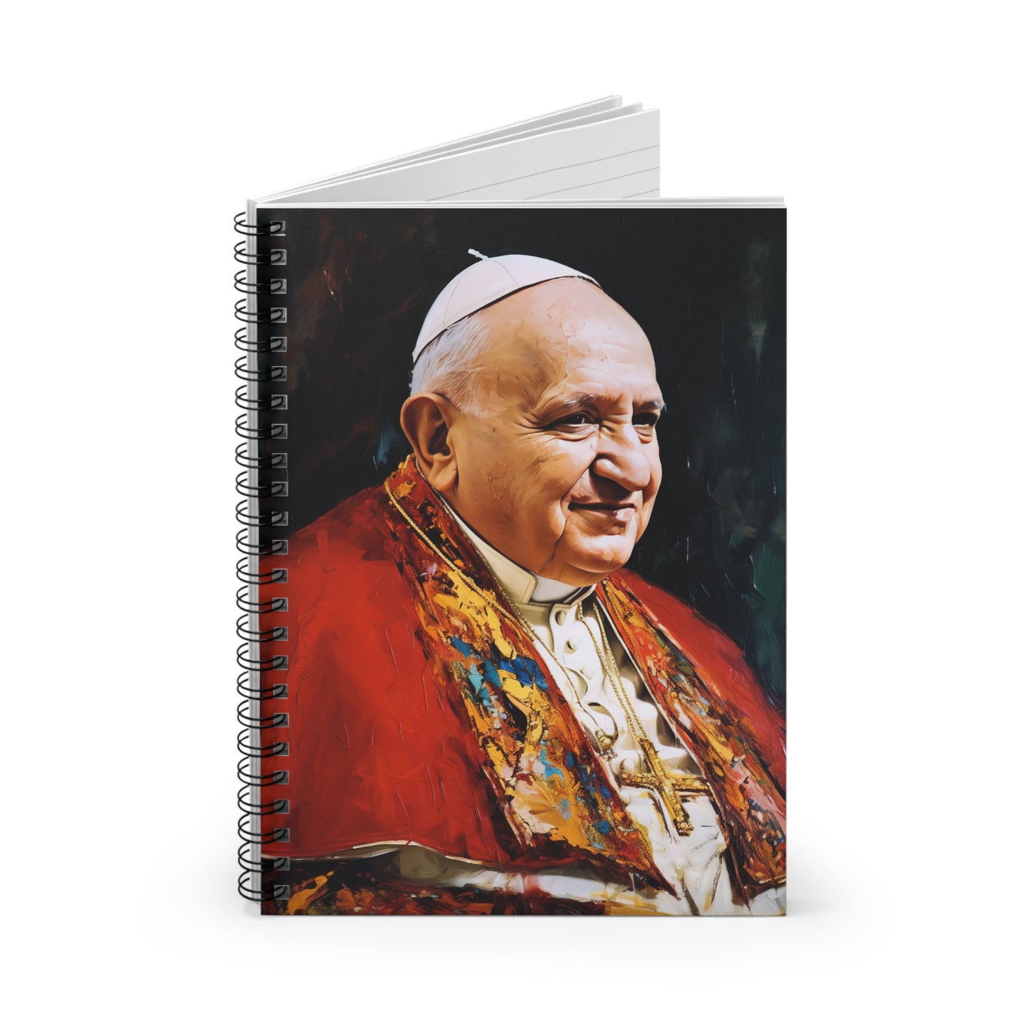 Pope Saint John XXIII - Sanctified Souls Art - Religious Based Notebook - Spiral Notebook - Ruled Line