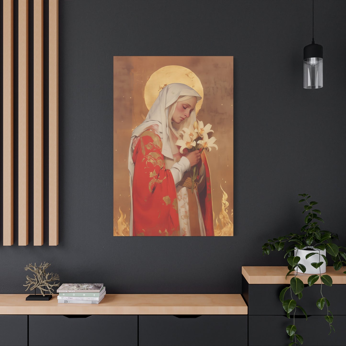 Saint Faith of Agen - Gallery Wrapped Canvas - Print - Religious Art for your Home - Catholic Art