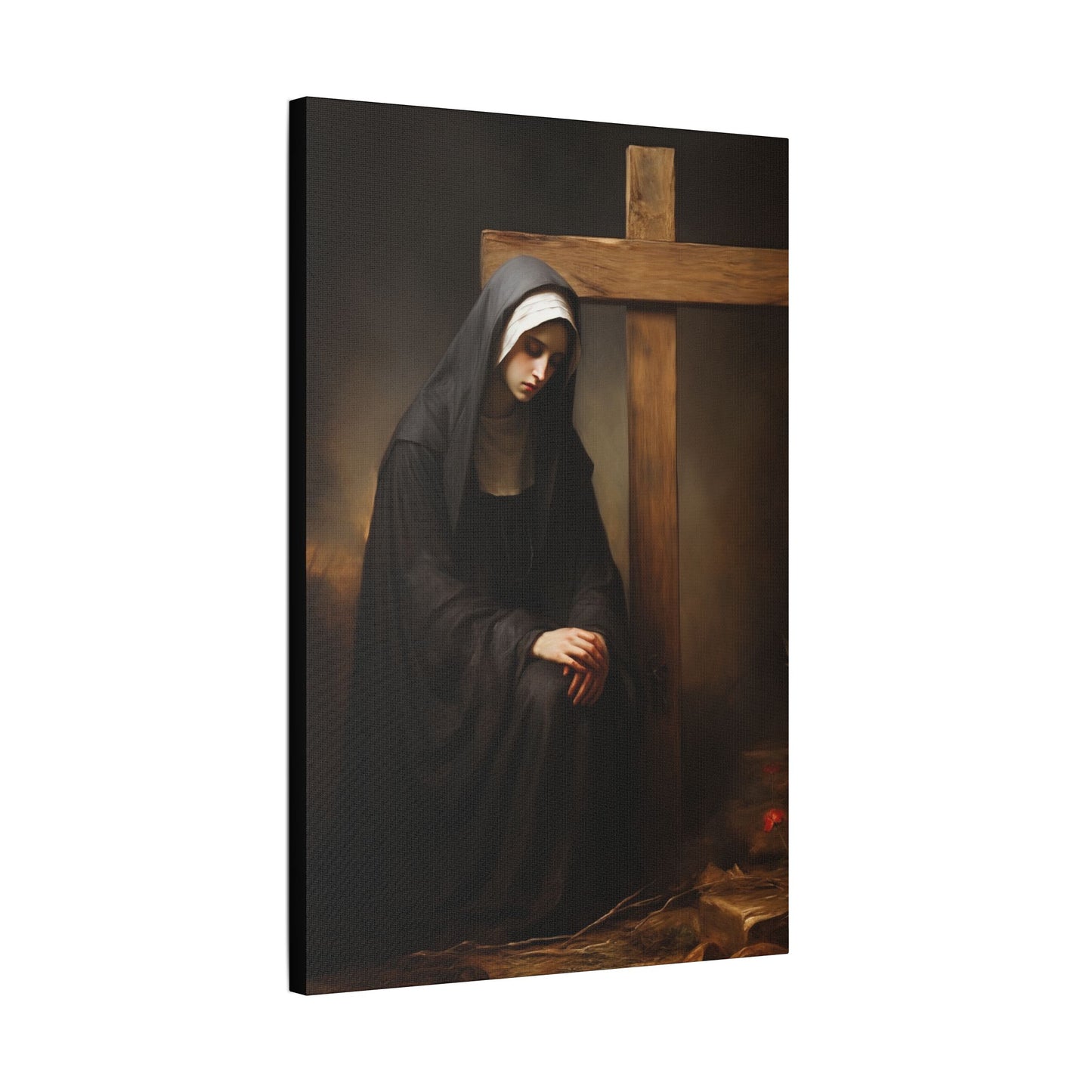Saint Clare of Montefalco Canvas Print - Multiple Sizes - Catholic Home art - Gallery Wrapped Canvas - Sanctified Souls Print