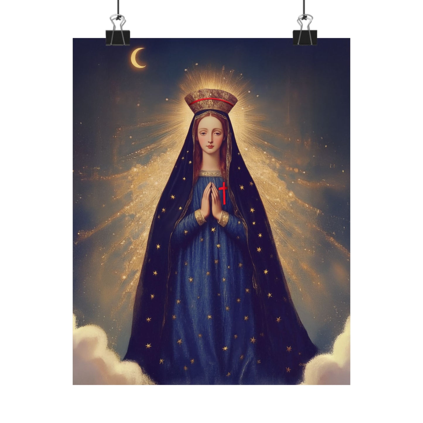 Our Lady of Pontmain -  Sanctified Souls Print - Multiple Sizes - Premium Posters - Catholic Art - Christian Home - Mother Mary Art