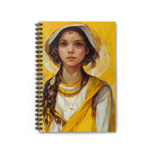Saint Agatha Journal - Sanctified Souls Art - Religious Based Notebook - Spiral Notebook - Ruled Line