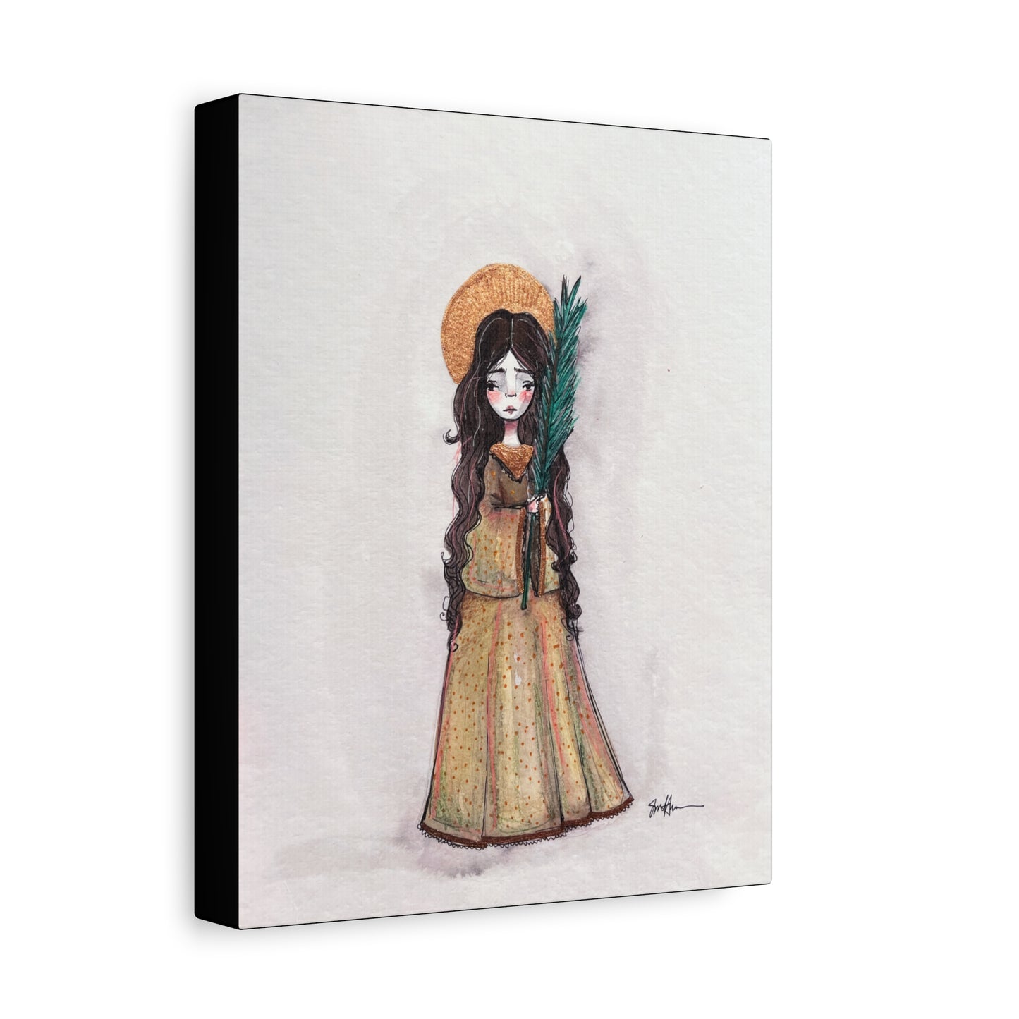 Saint Hope Canvas - Hand-Drawn Art | Catholic Canvas Print | Faith Hope and Charity Middle Sister | Sacred Art |  Devotional Artwork