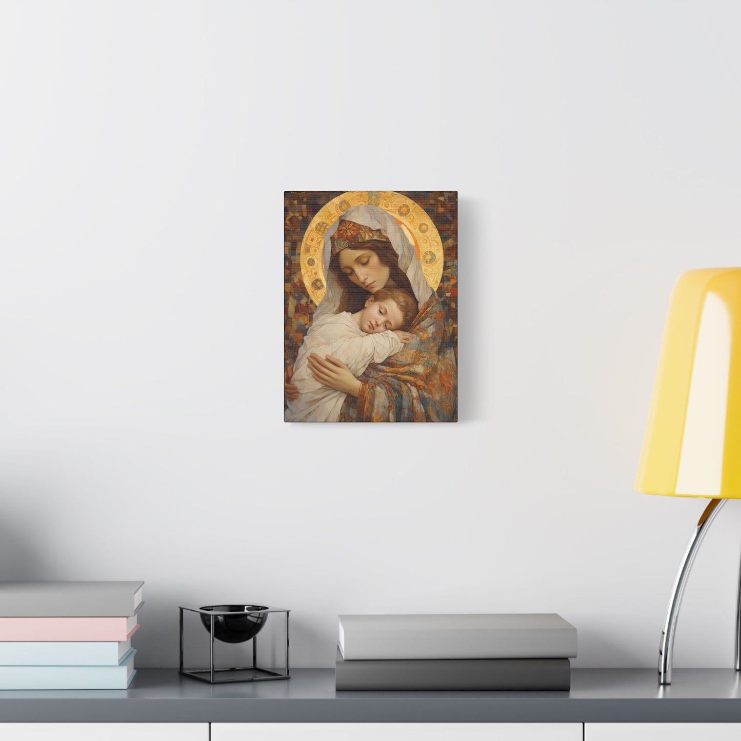 Cradle of Grace - Madonna and Christ Child - Museum Wrapped Canvas - Sanctified Souls Print - Religious Art for your Home - The Virgin Mary