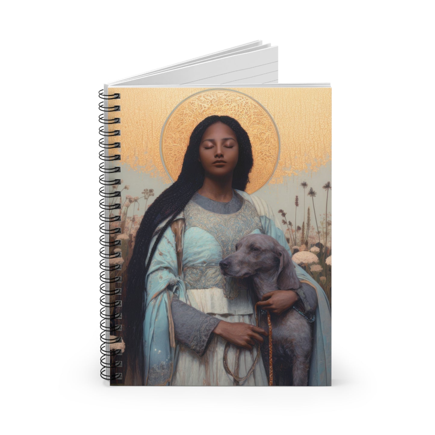 Saint Quiteria - Sanctified Souls Art - Religious Based Notebook - Spiral Notebook