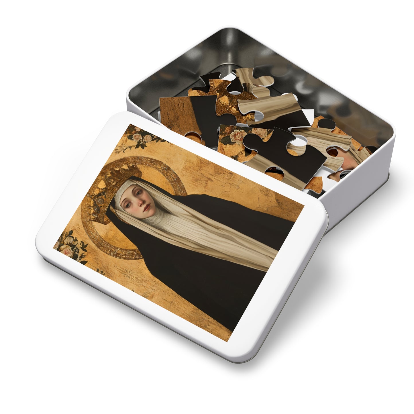 Saint Margaret of Hungary - Puzzle and Keepsake Tin - Religious Jigsaw Puzzle (30, 110, 252, 500,1000-Piece) - Religious Puzzle