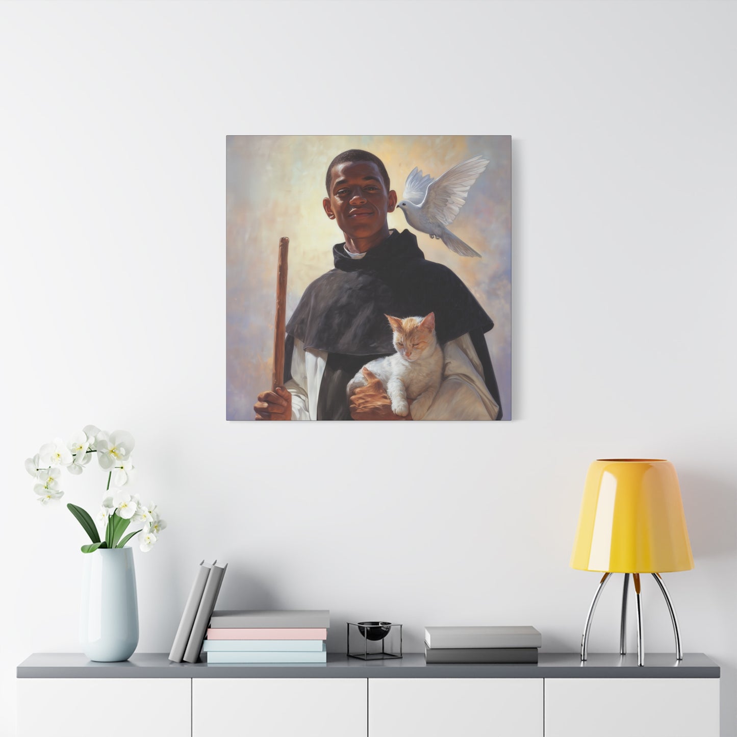 Saint Martin de Porres - Gallery Wrapped Canvas - Print - Religious Art for your Home - Catholic Art