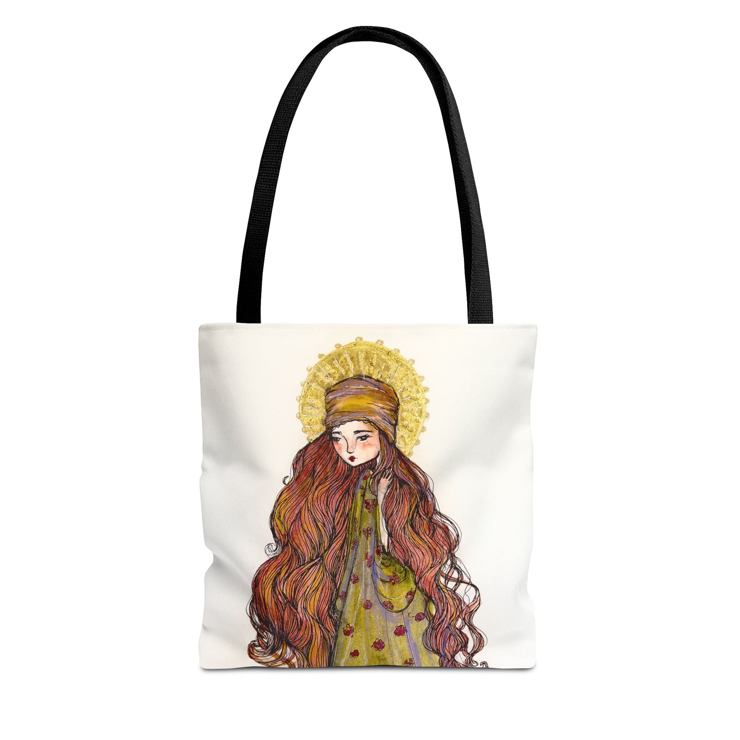 Saint Mary Magdalene Catholic Tote Bag | Christian Devotional Bag | Hand-Drawn Sacred Art Tote | Double Sided Religious Tote