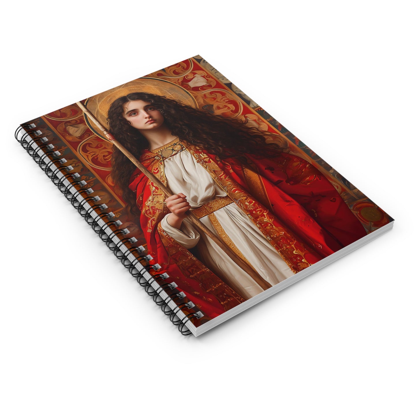 Saint Adela of Normandy Journal - Sanctified Souls Art - Religious Based Notebook - Spiral Notebook - Ruled Line