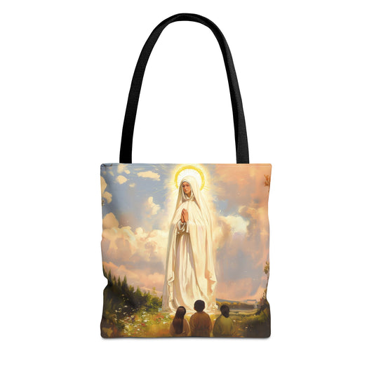 Our Lady of Fátima Tote Bag - Large Medium Small Faith Art Bag - Catholic Faith Purse - Religious Carry All Reusable Tote Bag