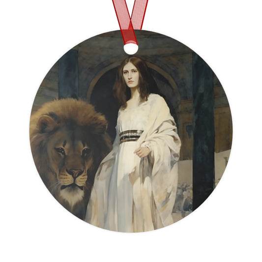 Saint Euphemia Metal Ornament - Religious Holiday Christmas Ornament and Keepsake - Double sided Keepsake Religious Ornament