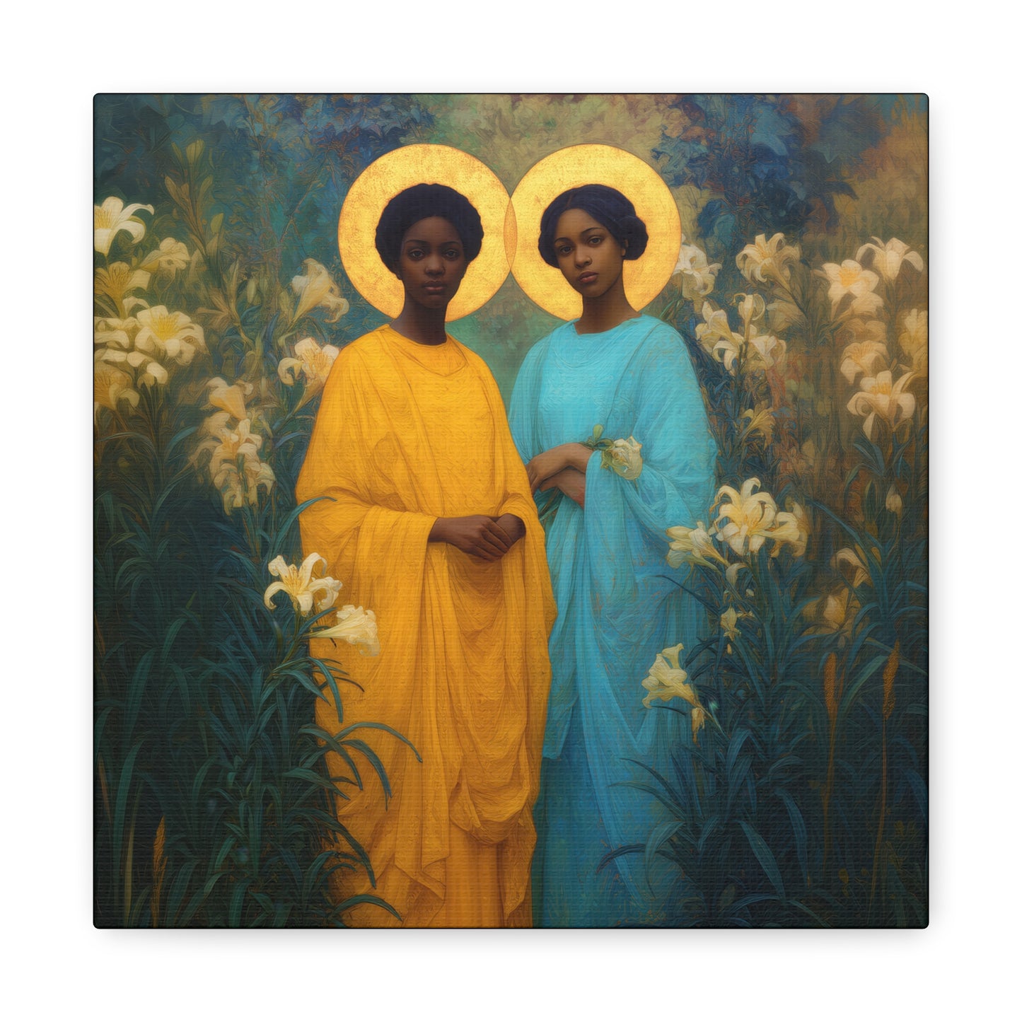 Saint Perpetua and Saint Felicity -  Museum Wrapped Canvas - Sanctified Souls Print - Religious Art for your Home - Catholic Saint Art