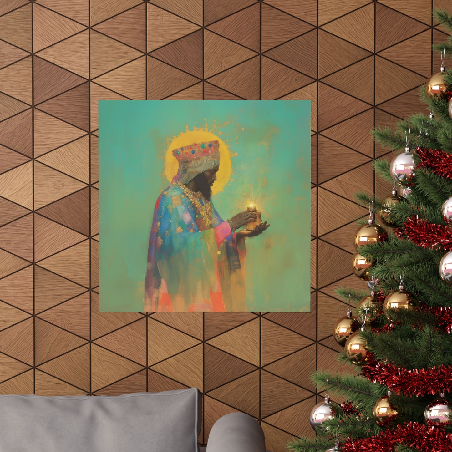 Balthazar and the Gift of Foretold Sorrow - 3 Wise Men - Sanctified Souls Print - Multiple Sizes - Premium Matte Vertical Posters