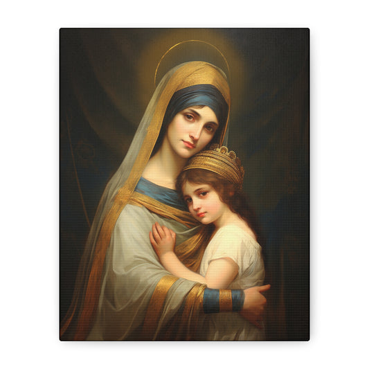 Saint Anne mother of Mary the Blessed Virgin - Museum Wrapped Canvas - Sanctified Souls Print - Religious Art for your Home