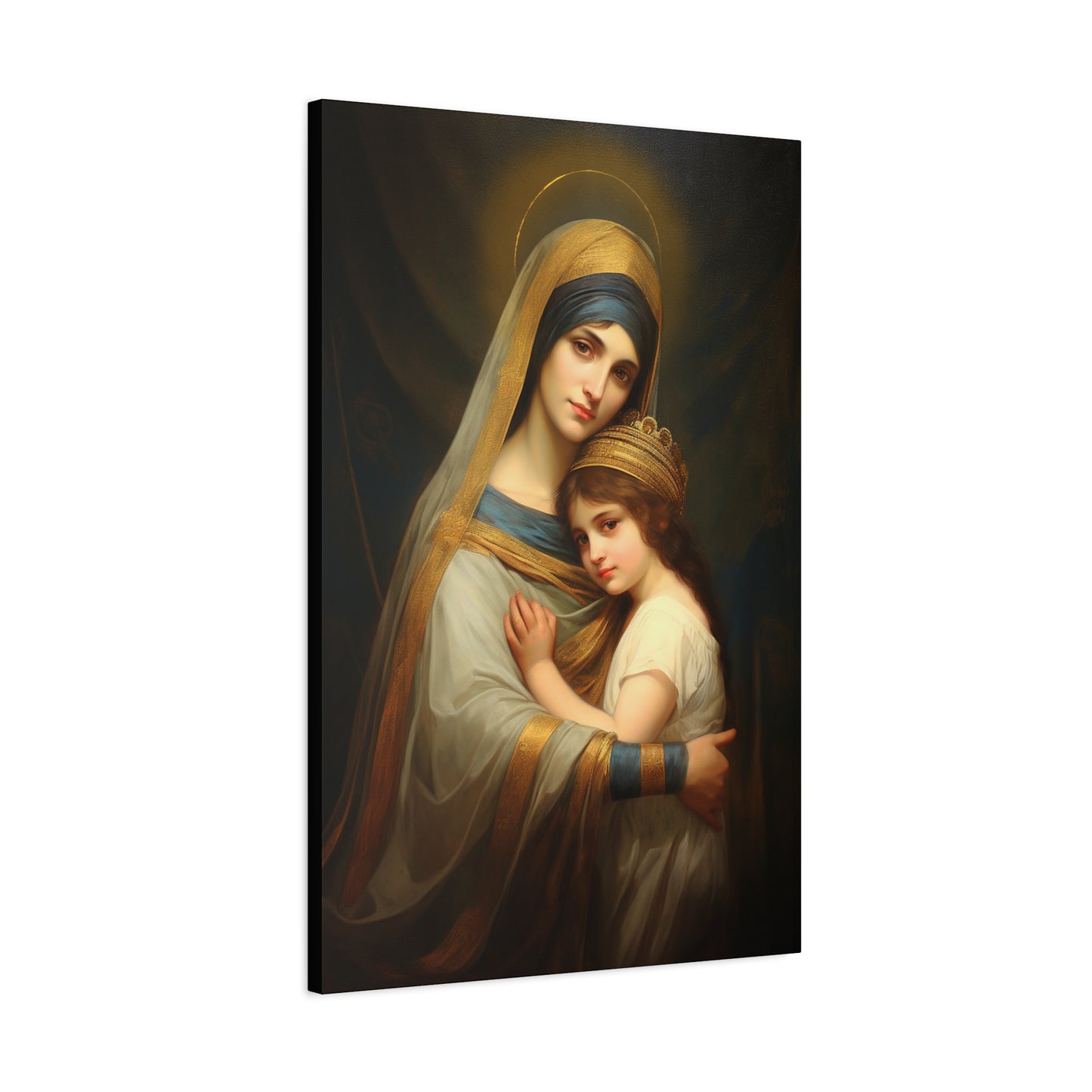 Saint Anne mother of Mary the Blessed Virgin - Museum Wrapped Canvas - Sanctified Souls Print - Religious Art for your Home