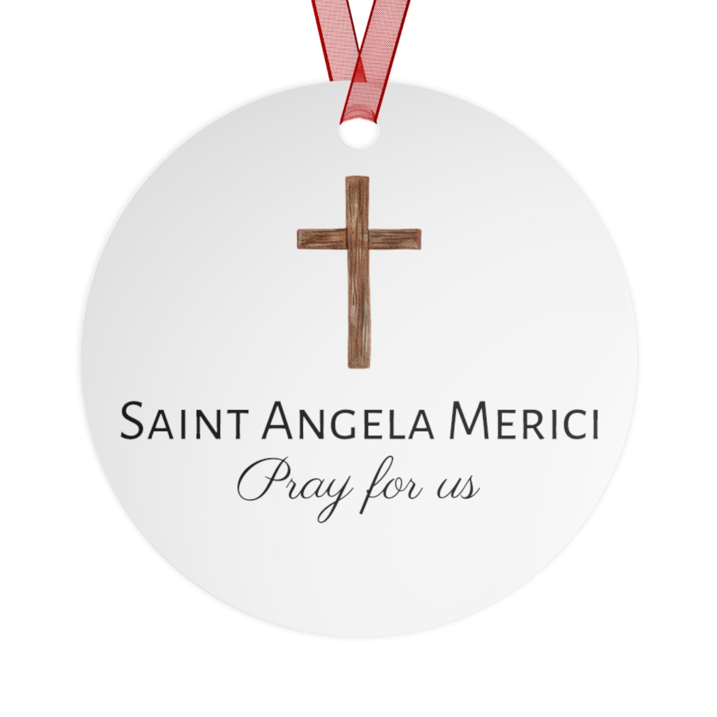 Saint Angela Merici Metal Ornament - Religious Holiday Christmas Ornament and Keepsake - Double sided