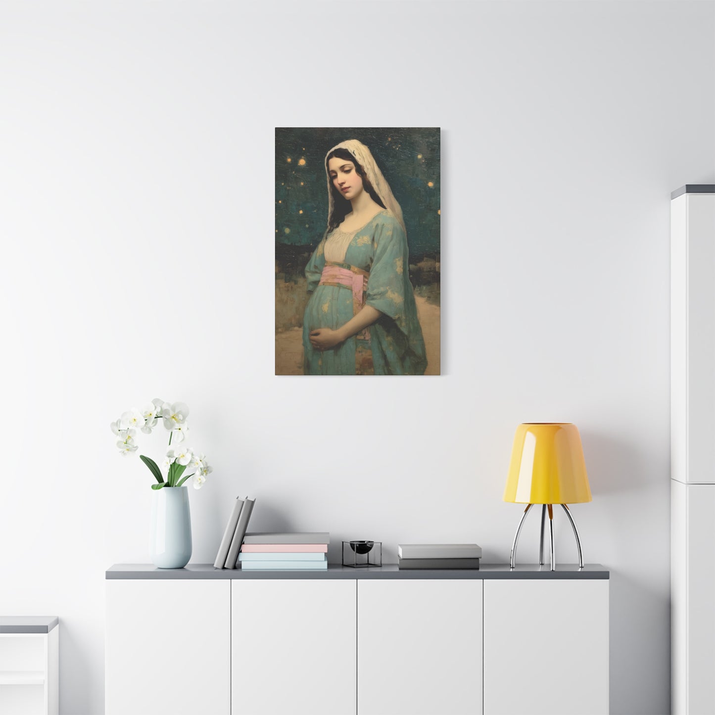 Our Lady of 'O' - Our Lady of Expectation - Mother Mary - Marian Art - Gallery Wrapped Canvas - Print - Catholic Art Print