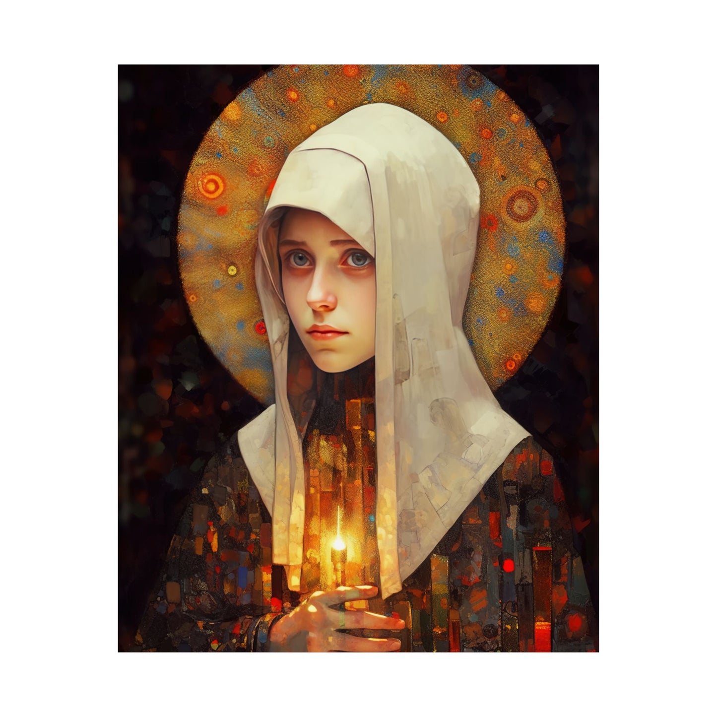 Saint Frances of Rome - Sanctified Souls Print - Multiple Sizes - Premium Matte Vertical Posters