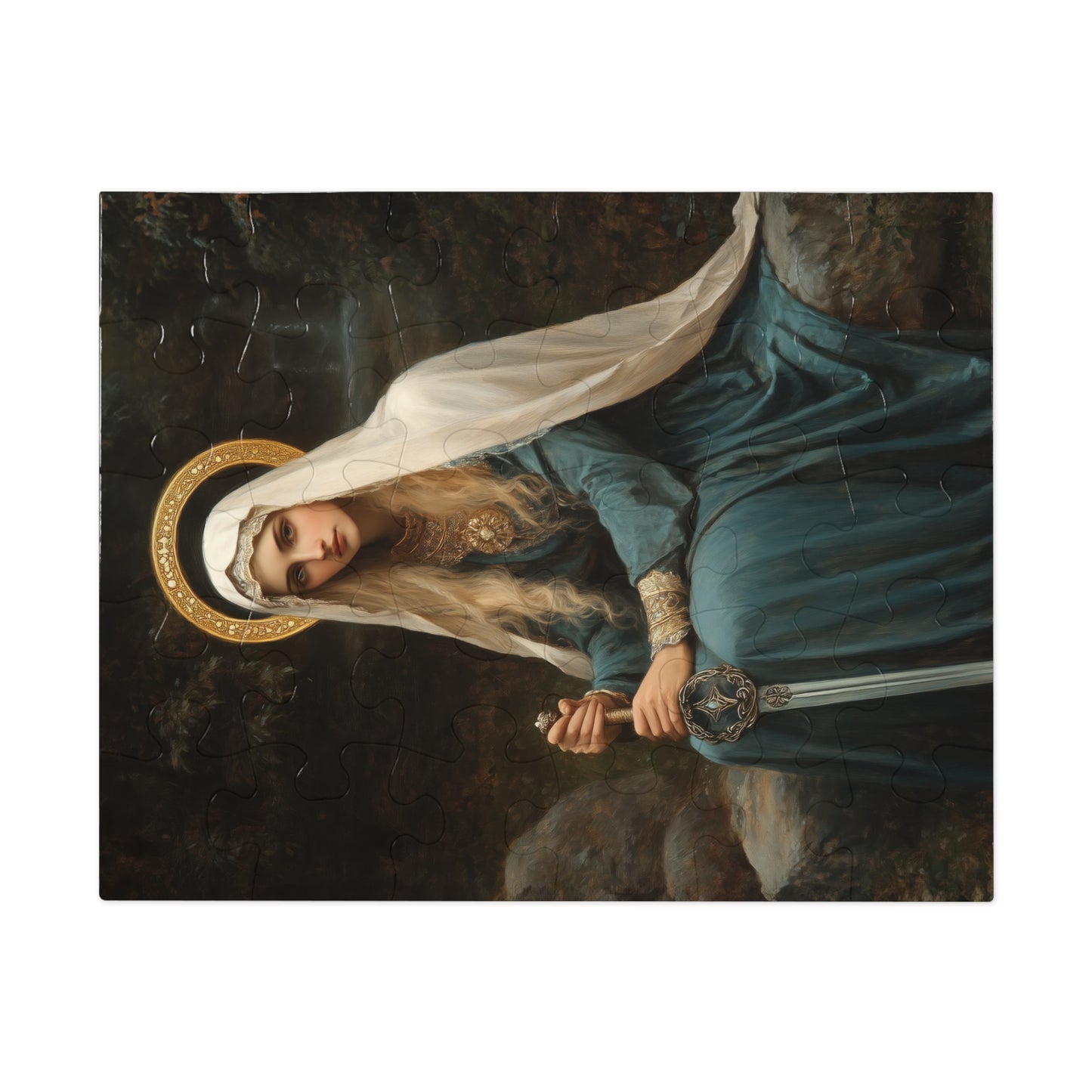 Saint Winifred - Puzzle and Keepsake Tin - Religious (30, 110, 252, 500,1000) - Religious Puzzle - Gifts for Catholic Families