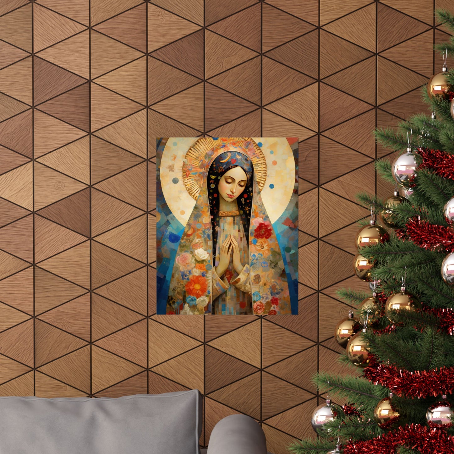 Lady of Guadalupe Icon of Love - Sanctified Souls Print - Multiple Sizes - Premium Matte Vertical Posters