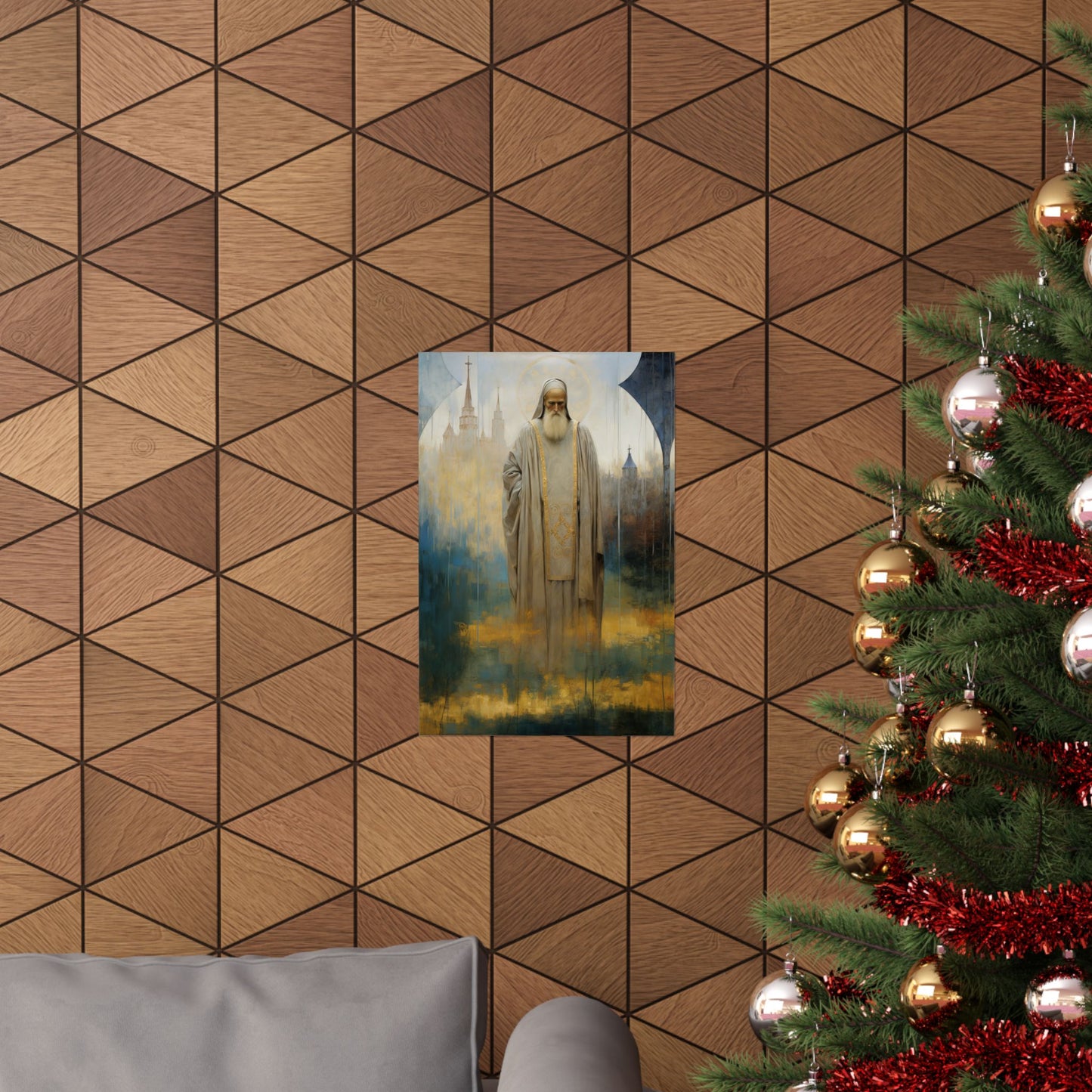 Saint Finbar of Cork - Sanctified Souls Print - Multiple Sizes - Premium Matte Vertical Posters