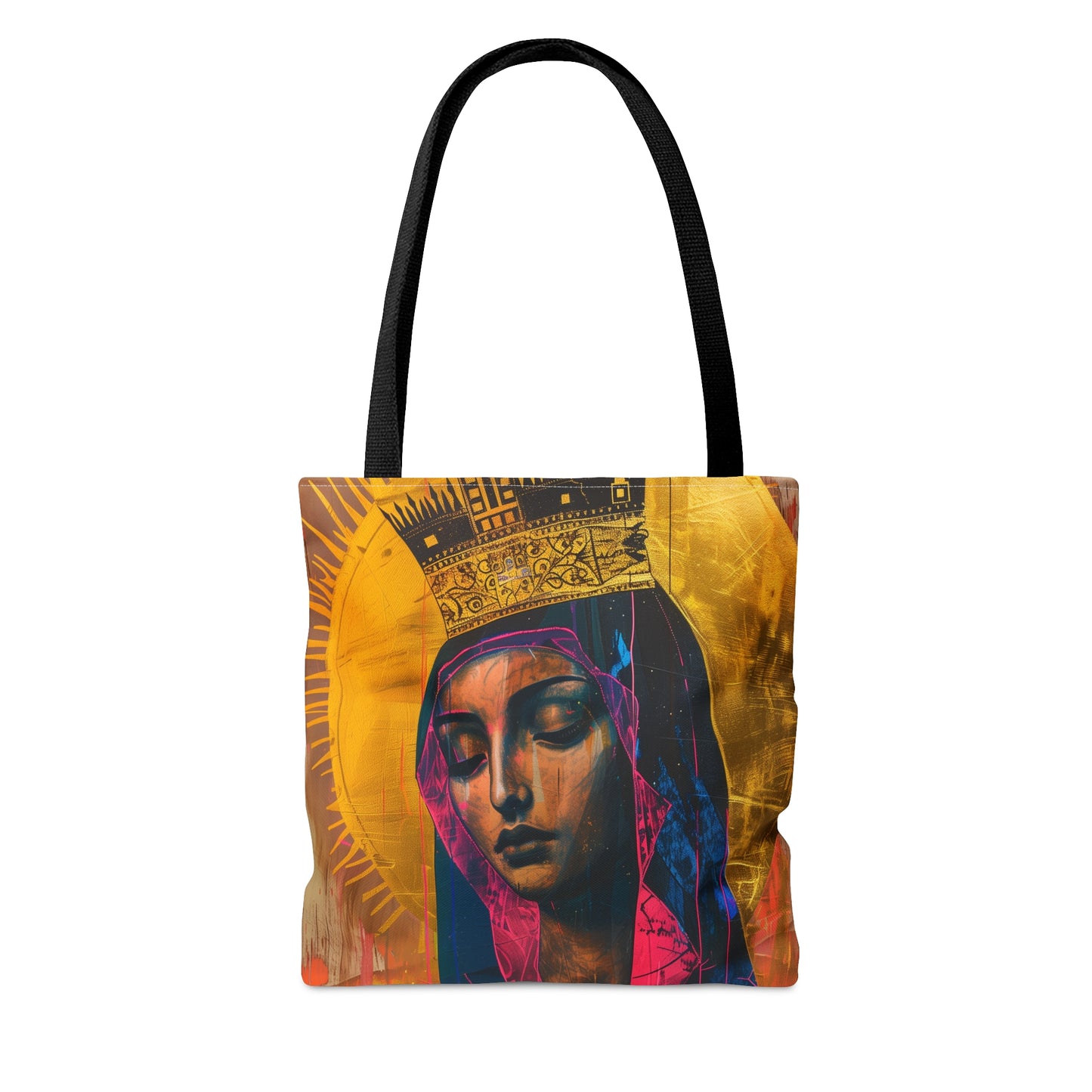 Mother Mary - Queen of the Universe  Tote Bag - Large Medium Small Faith Art Bag - Catholic Faith Purse - Religious Carry All