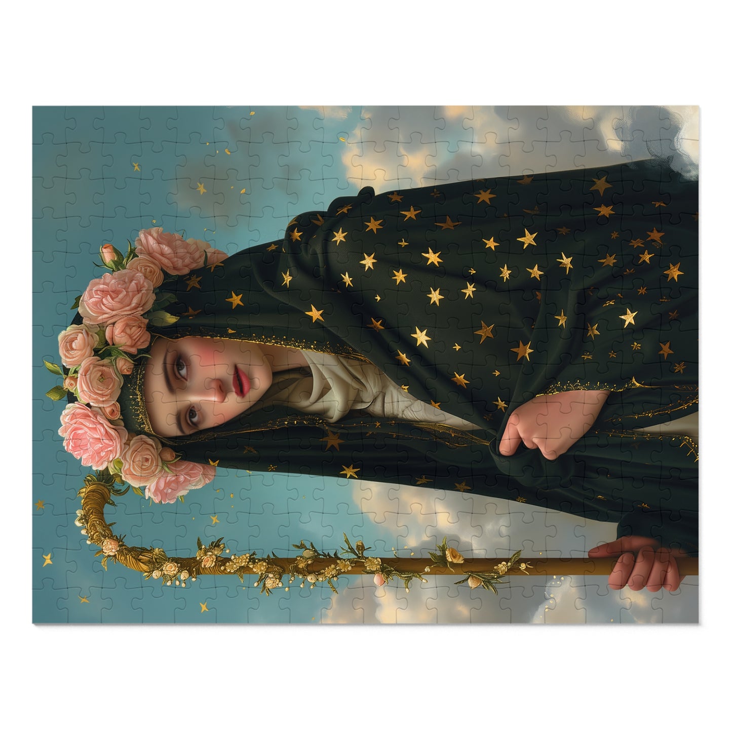 Saint Aldegund / Aldegundis - Puzzle and Keepsake Tin - Religious Jigsaw Puzzle (30, 110, 252, 500,1000-Piece) - Religious Puzzle