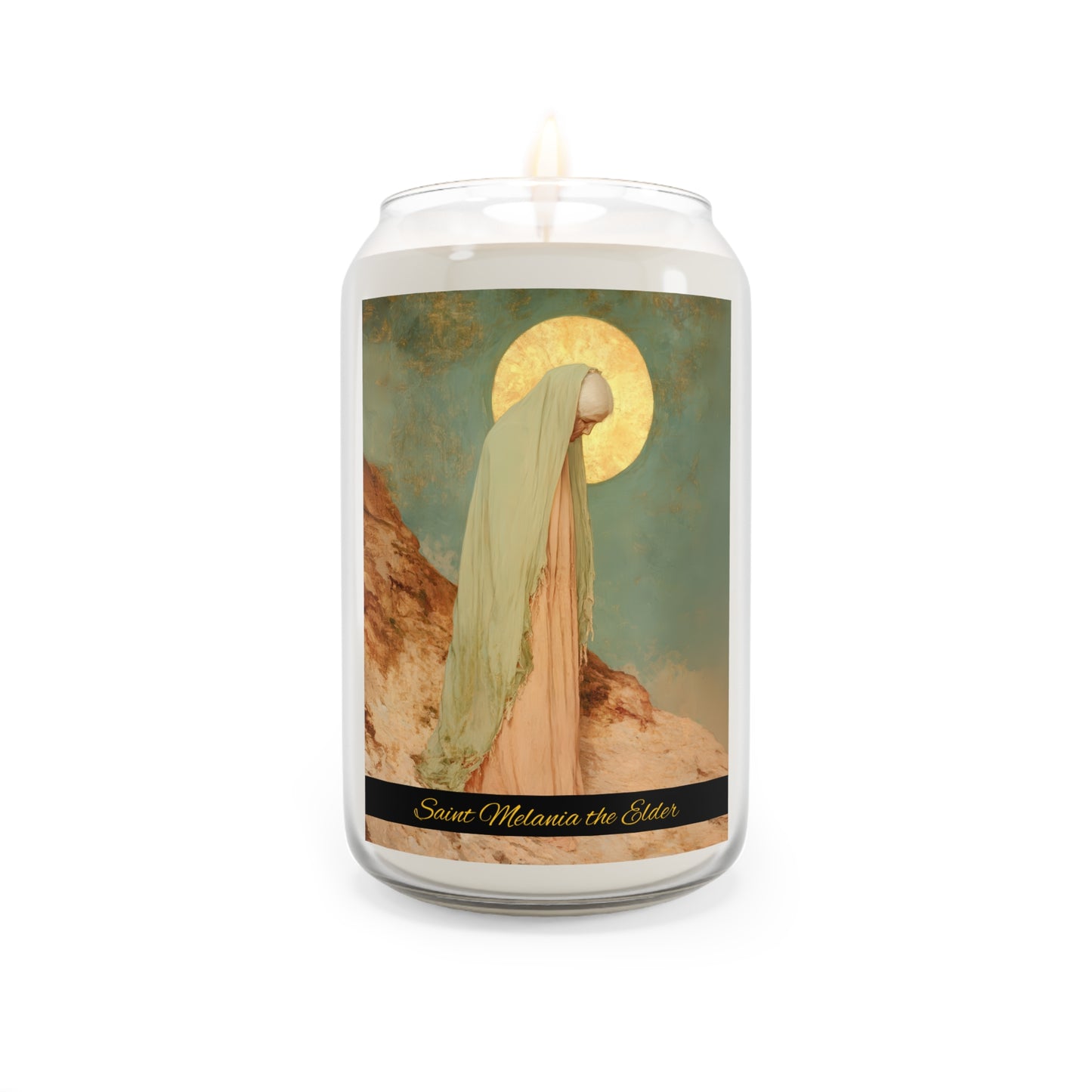 Saint Melania the Elder - Desert Mother - Scented Prayer Candle, 13.75oz - Tall Size - Religious Prayer Candle