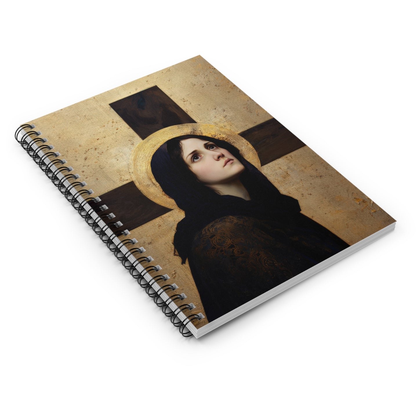 Our Lady of the Cross - Mother Mary  - Our Lady of the Crucifix - Marian Art - Journal - Spiral notebook - Religious Based Notebook
