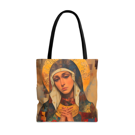 Virgin Mary - Holy Mother of Grace Tote Bag - Large Medium Small Faith Art Bag - Catholic Faith Purse - Religious Carry All