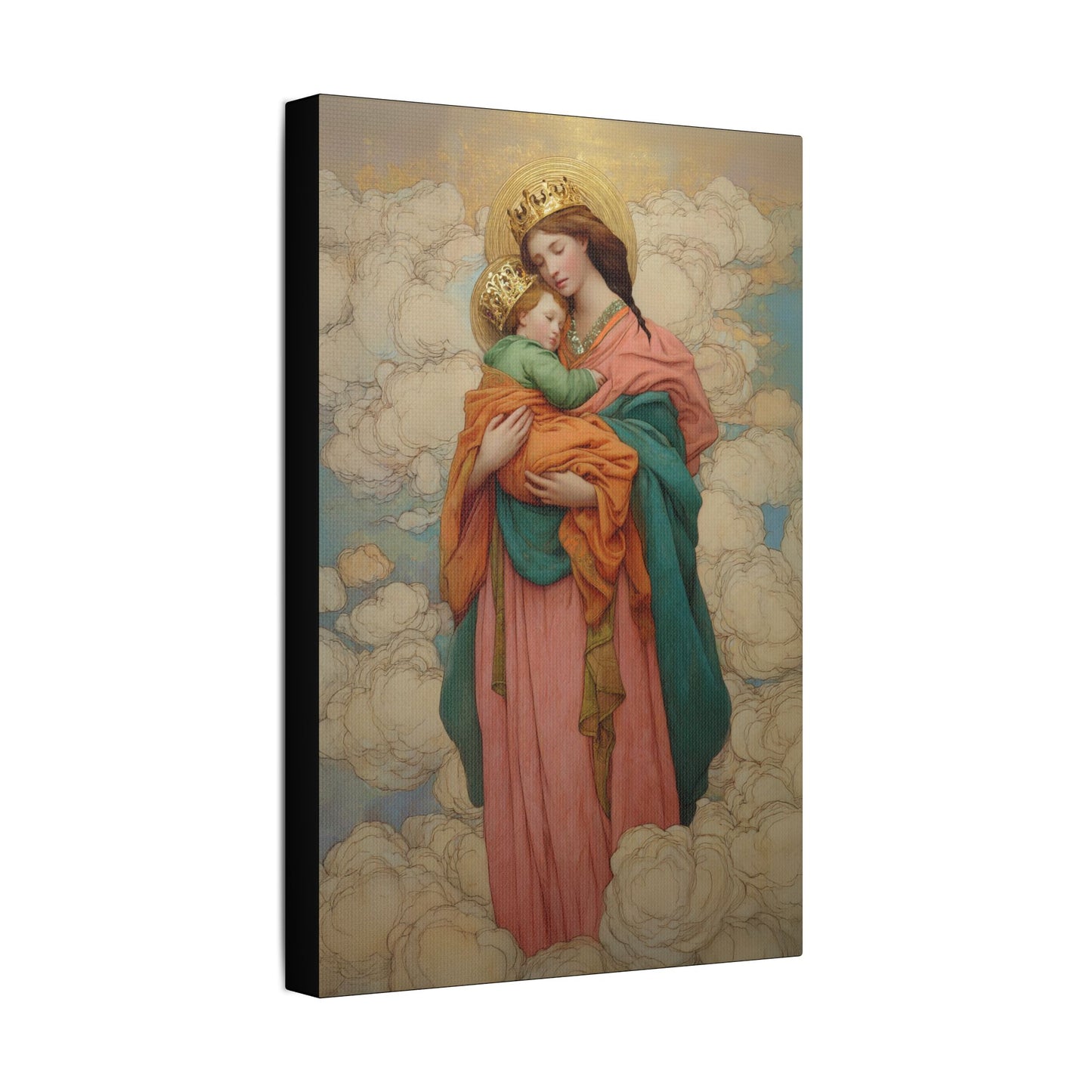 Our Lady of Perpetual Help -  Museum Wrapped Canvas Print - Multiple Sizes - Catholic Home art Matte Canvas