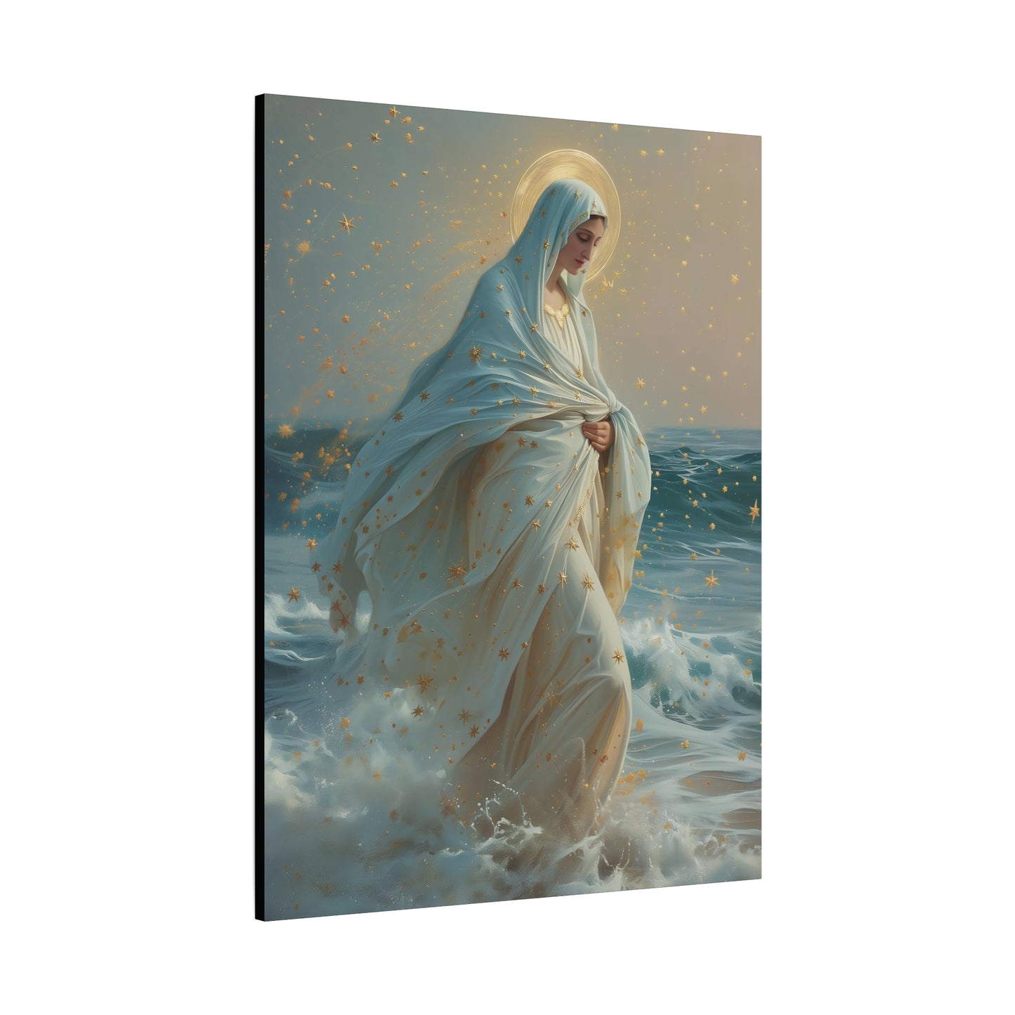 Guiding Light - Our Lady, Star of the Sea - Museum Wrapped Canvas - Sanctified Souls - Religious Art for your Home
