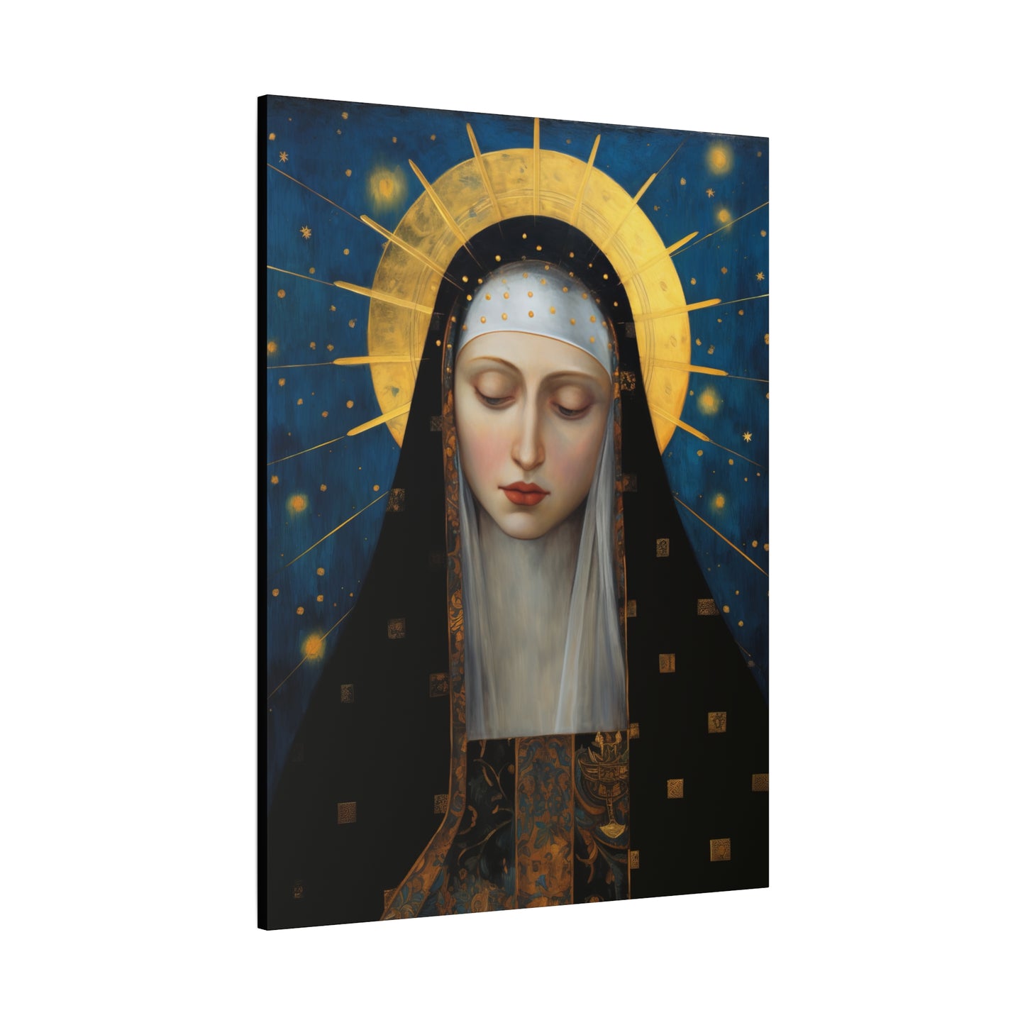 Saint Brigid of Sweden Canvas Print - Multiple Sizes - Catholic Home art - Museum Wrapped Canvas - Sanctified Souls Print