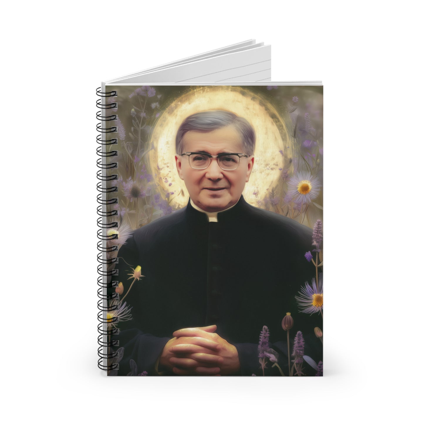 Saint Josemaría Escrivá - Sanctified Souls Art - Religious Based Notebook - Spiral Notebook - Ruled - Catholic