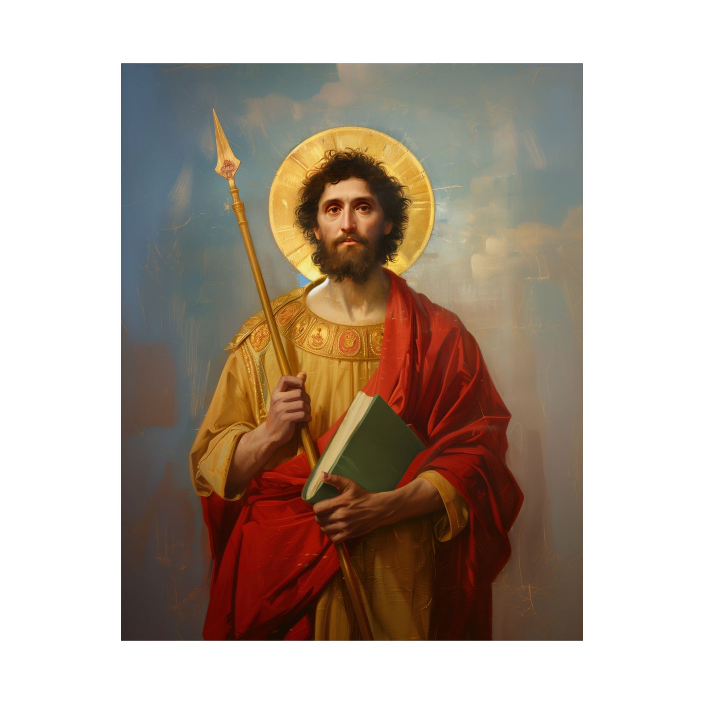 Saint Thomas the Apostle Poster Print - Sanctified Souls Print - Multiple Sizes - Premium Posters - Catholic Art - Religious Home Decor