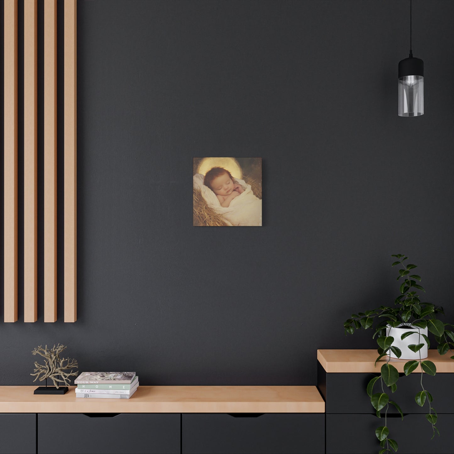 Jesus, the Newborn Light of the World - Gallery Wrapped Canvas - Print - Religious Art for your Home - Catholic Art Print