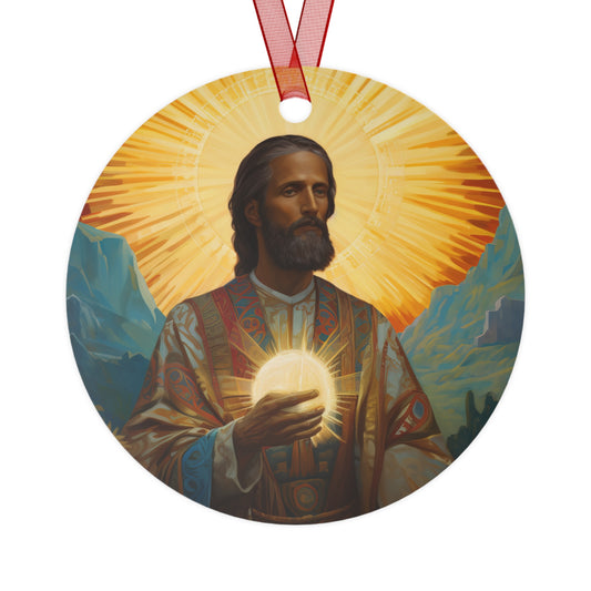 Saint Benignus of Dijon - Religious Holiday Christmas Ornament and Keepsake - Double sided Religious Ornament