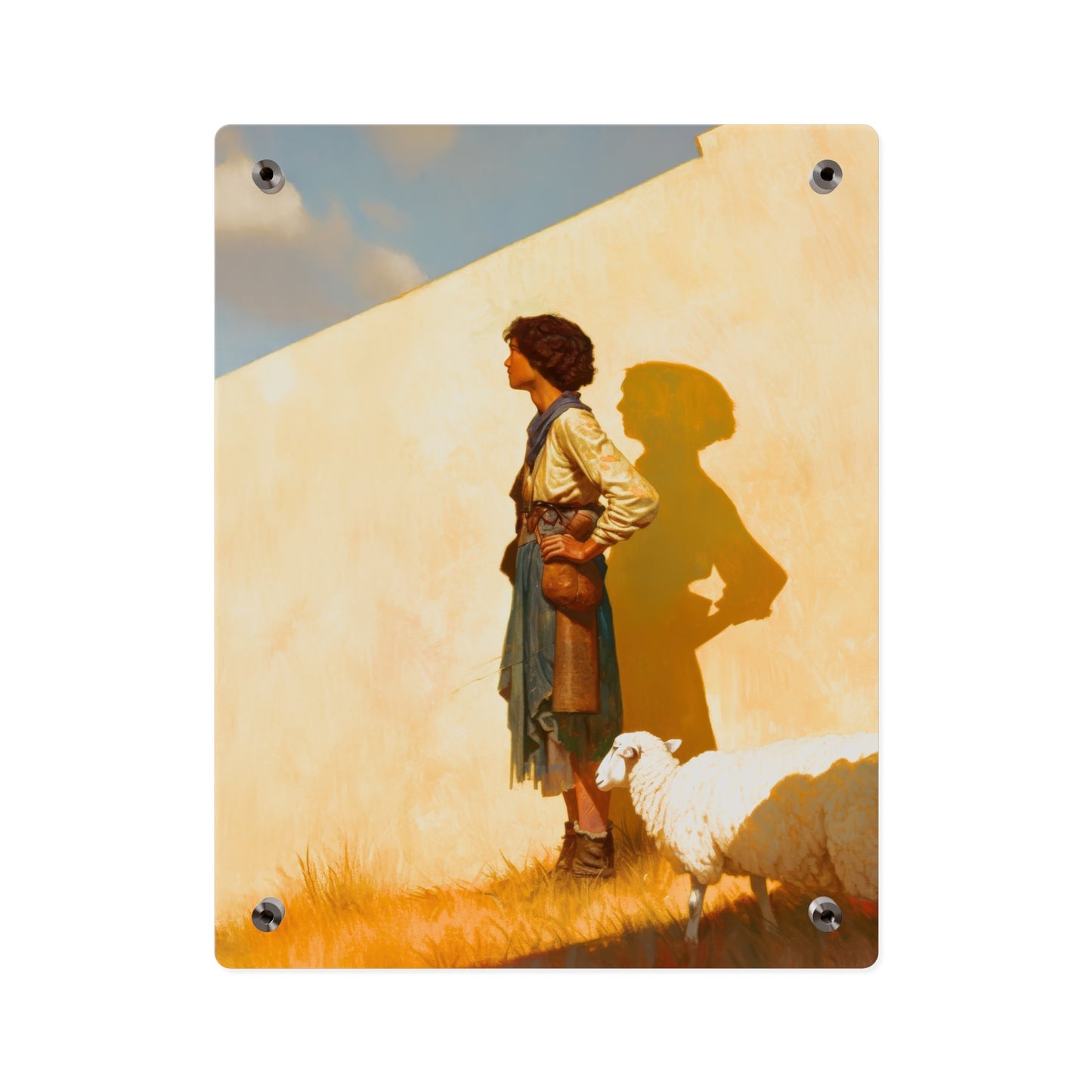 David son of Jesse Acrylic Wall Art Panel - Ready to Hang Acrylic Print - David and Goliath - Bible Story Wall Art