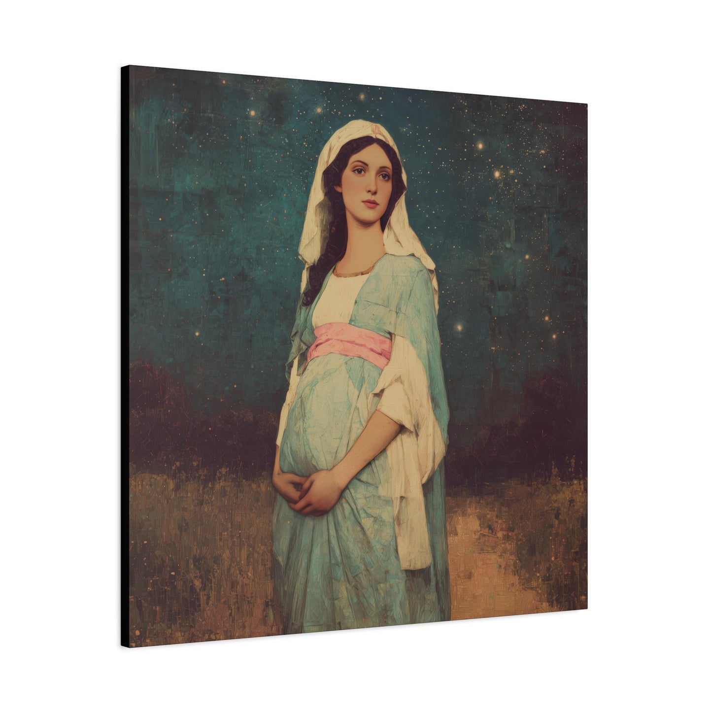 Our Lady of 'O' - Our Lady of Expectation - Mother Mary - Marian Art - Gallery Wrapped Canvas - Print - Catholic Art Print