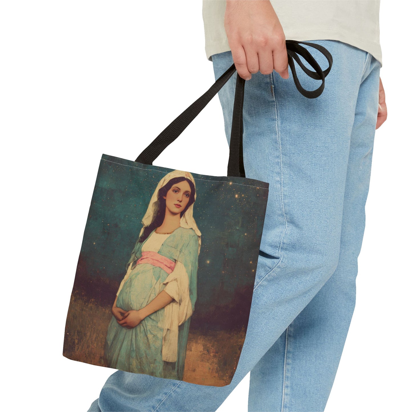Our Lady of 'O' - Our Lady of Expectation - Mother Mary - Marian Art - Tote Bag - Large Medium Small Faith Art Bag - Tote Purse