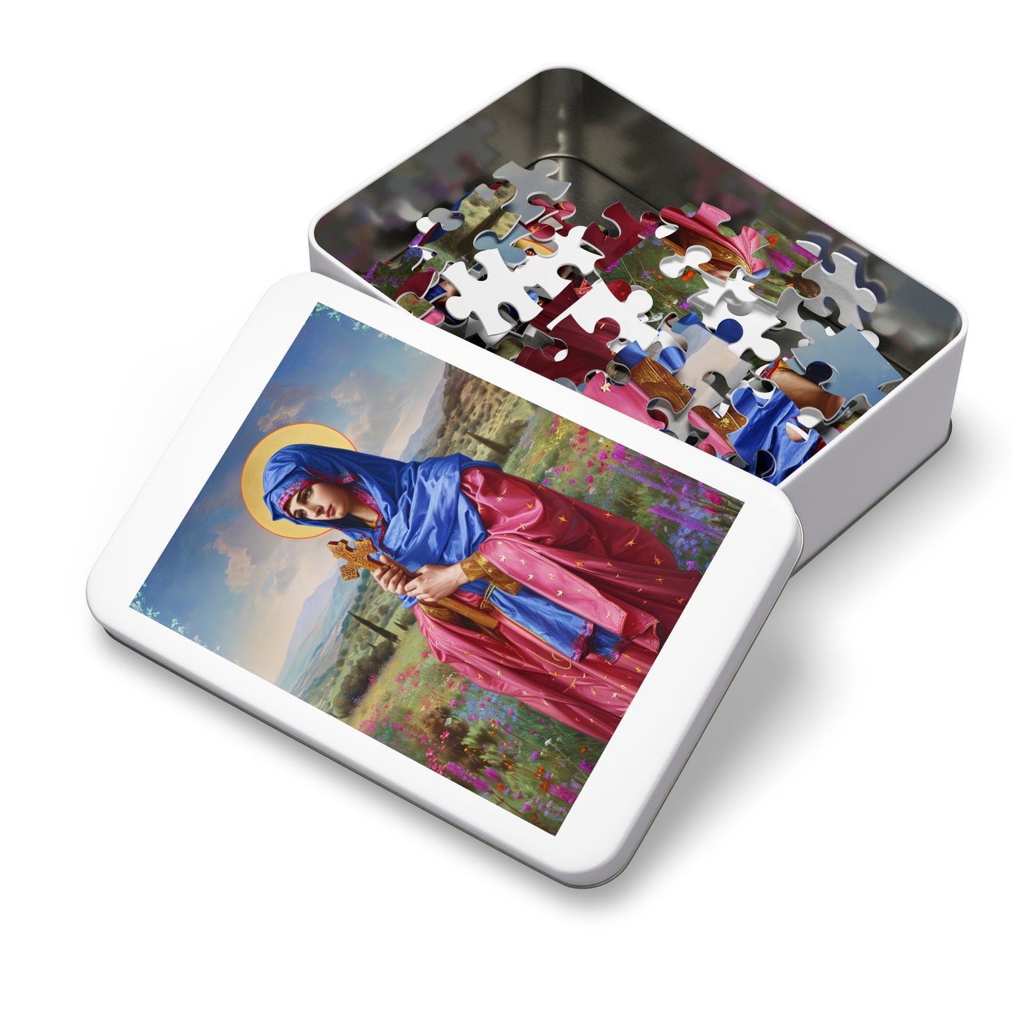 Saint Anysia of Salonika - Puzzle and Keepsake Tin - Religious Jigsaw Puzzle (30, 110, 252, 500,1000-Piece) - Religious Puzzle