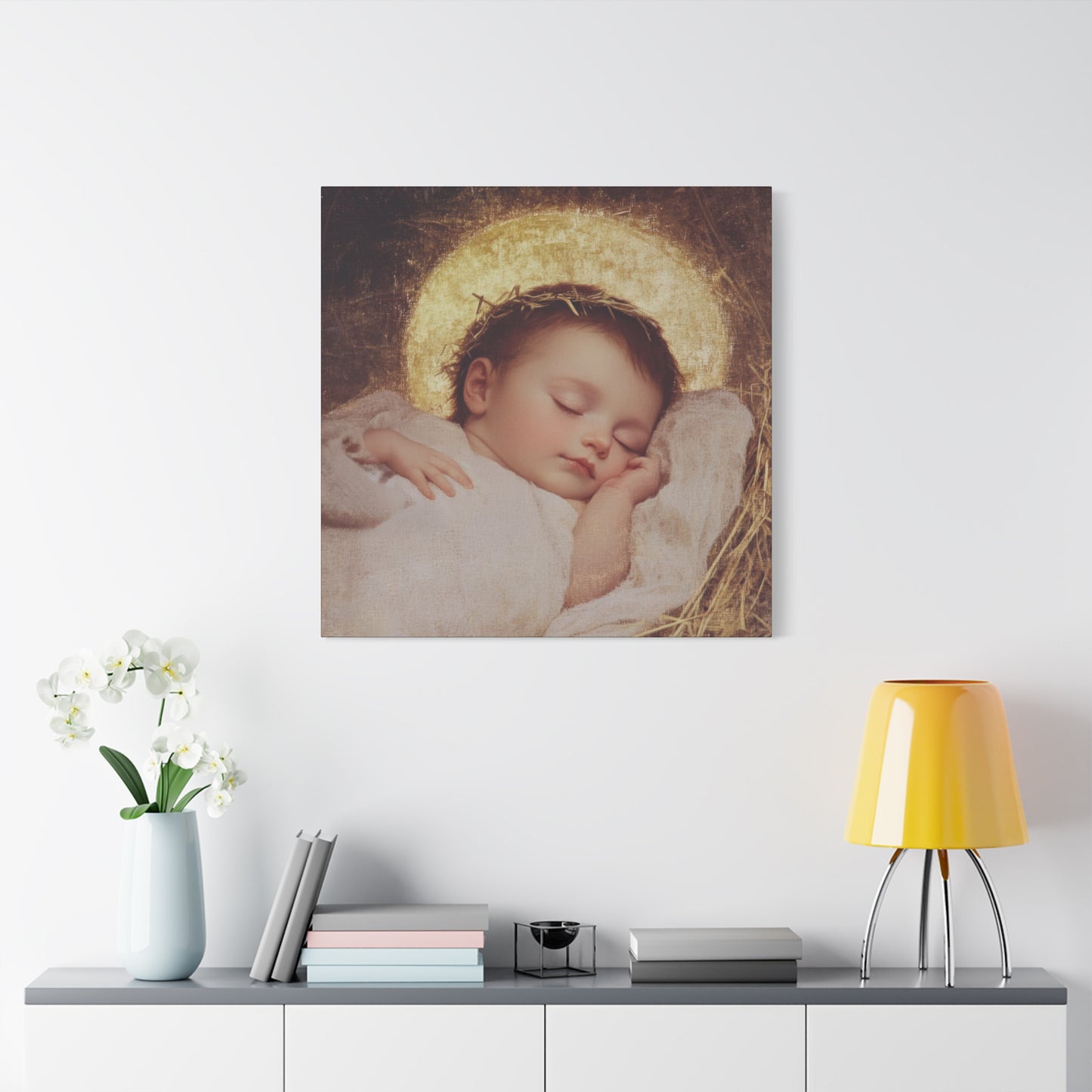 The Christ Child Born Into the Quiet of the World - Gallery Wrapped Canvas - Print - Religious Art for your Home - Catholic Art Print
