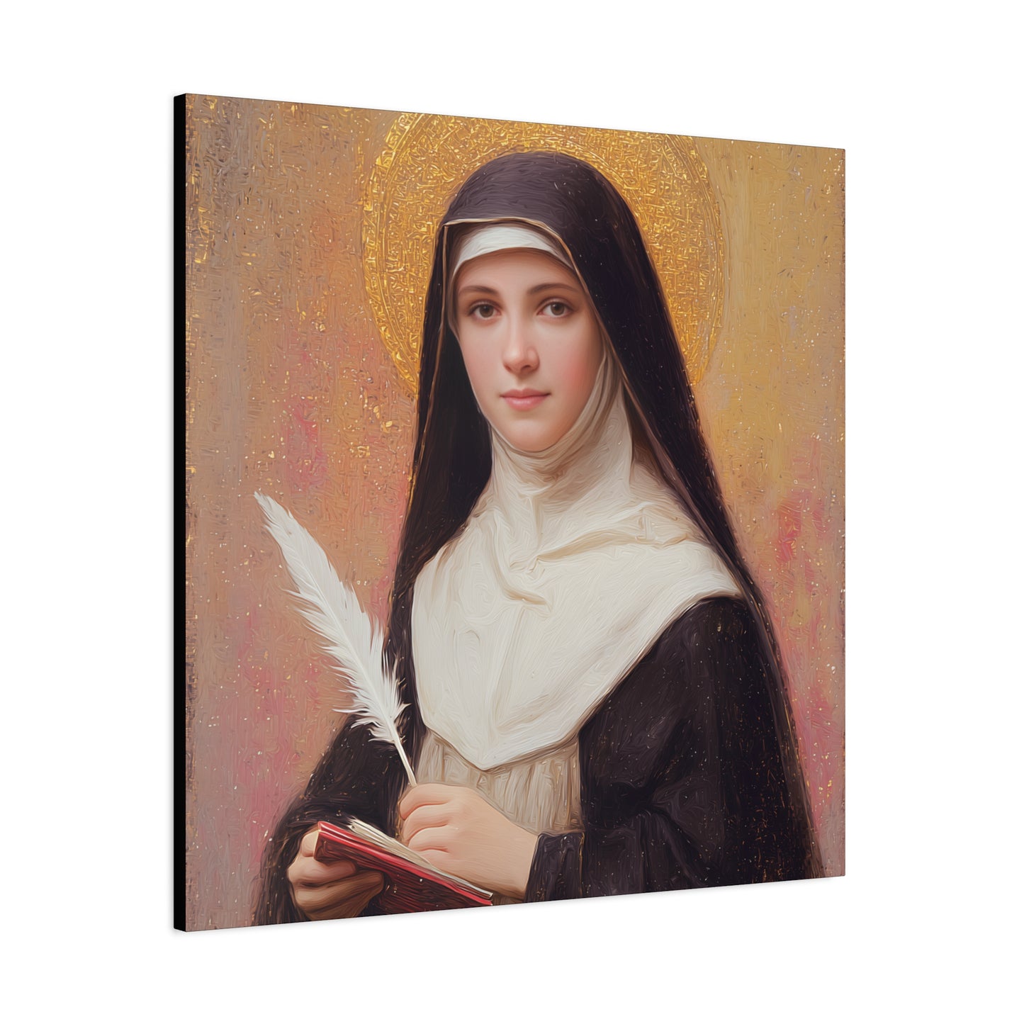 Saint Mechtildis / Mechtide of Hefta / Mechthild of Hackeborn - Gallery Wrapped Canvas - Print - Religious Art for your Home - Catholic Art