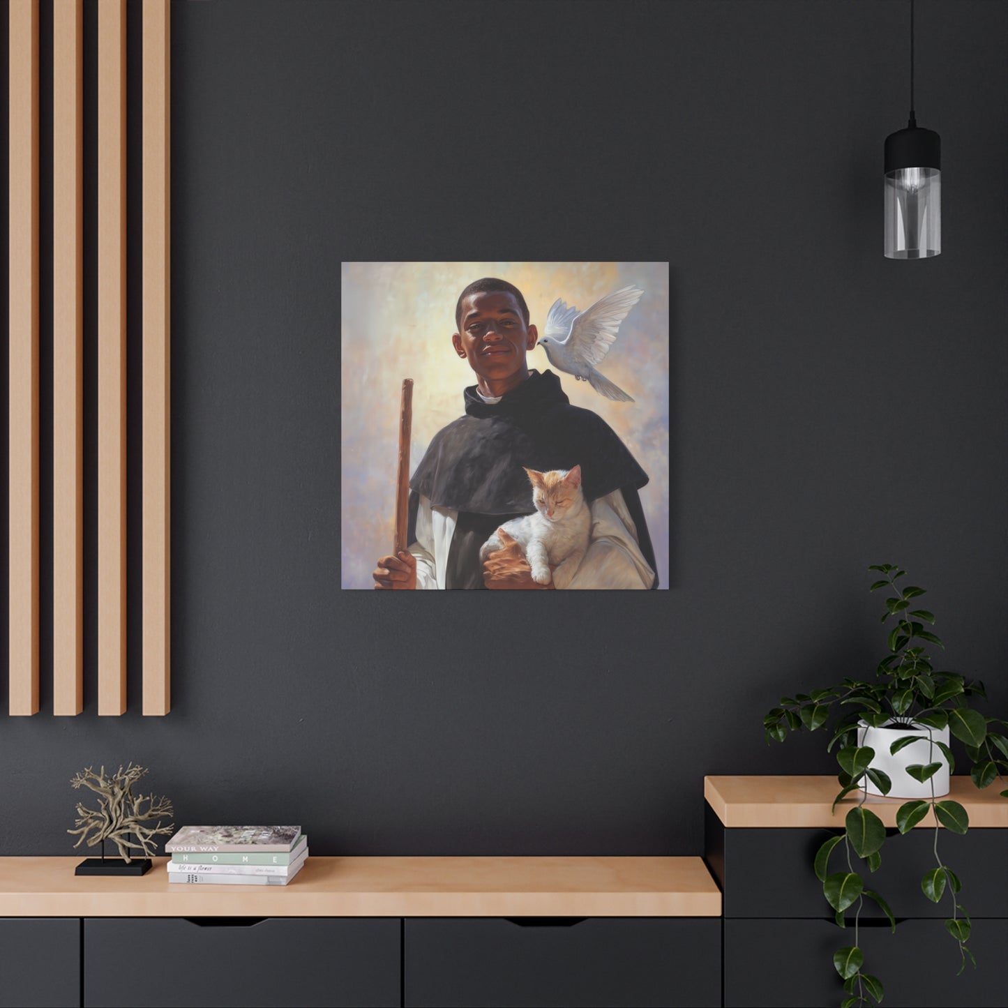 Saint Martin de Porres - Gallery Wrapped Canvas - Print - Religious Art for your Home - Catholic Art