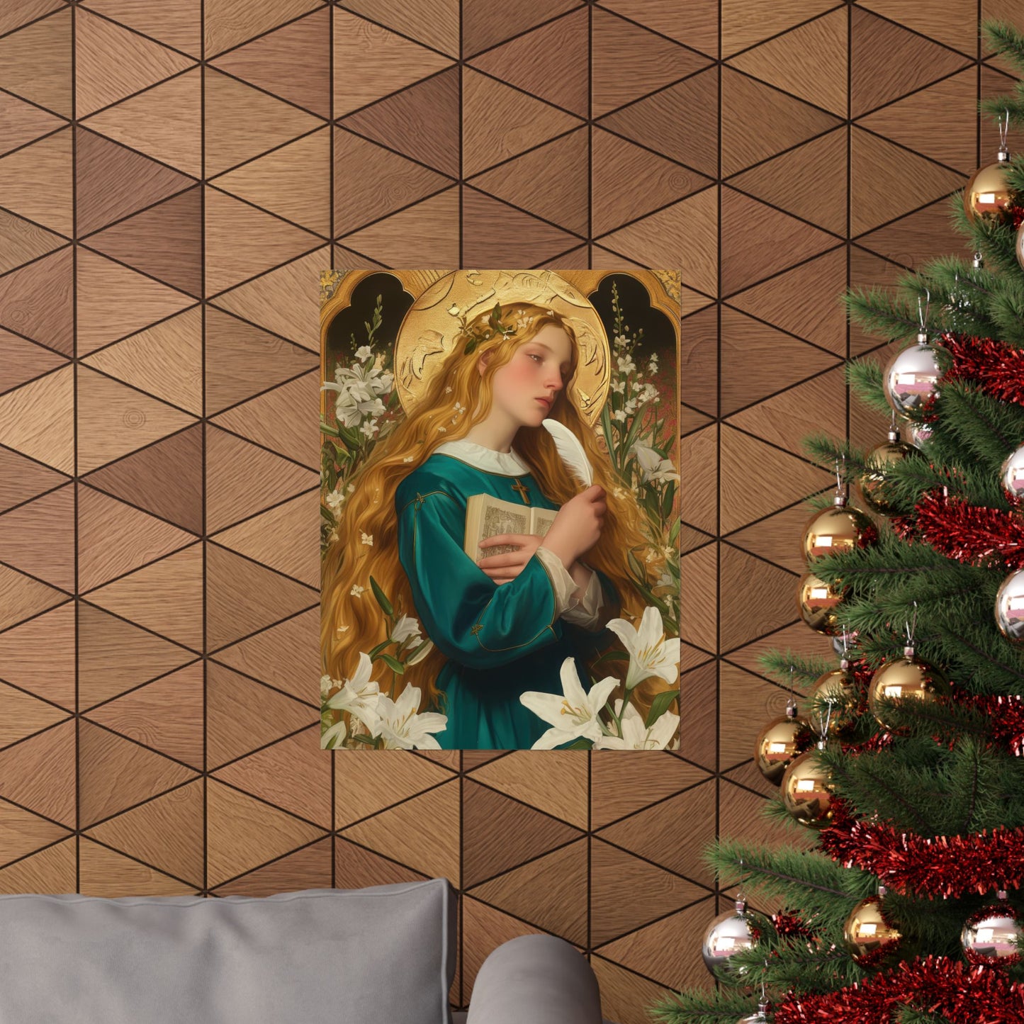 Saint Petronilla Poster Print - Sanctified Souls Print - Multiple Sizes - Premium Posters - Catholic Art for your home