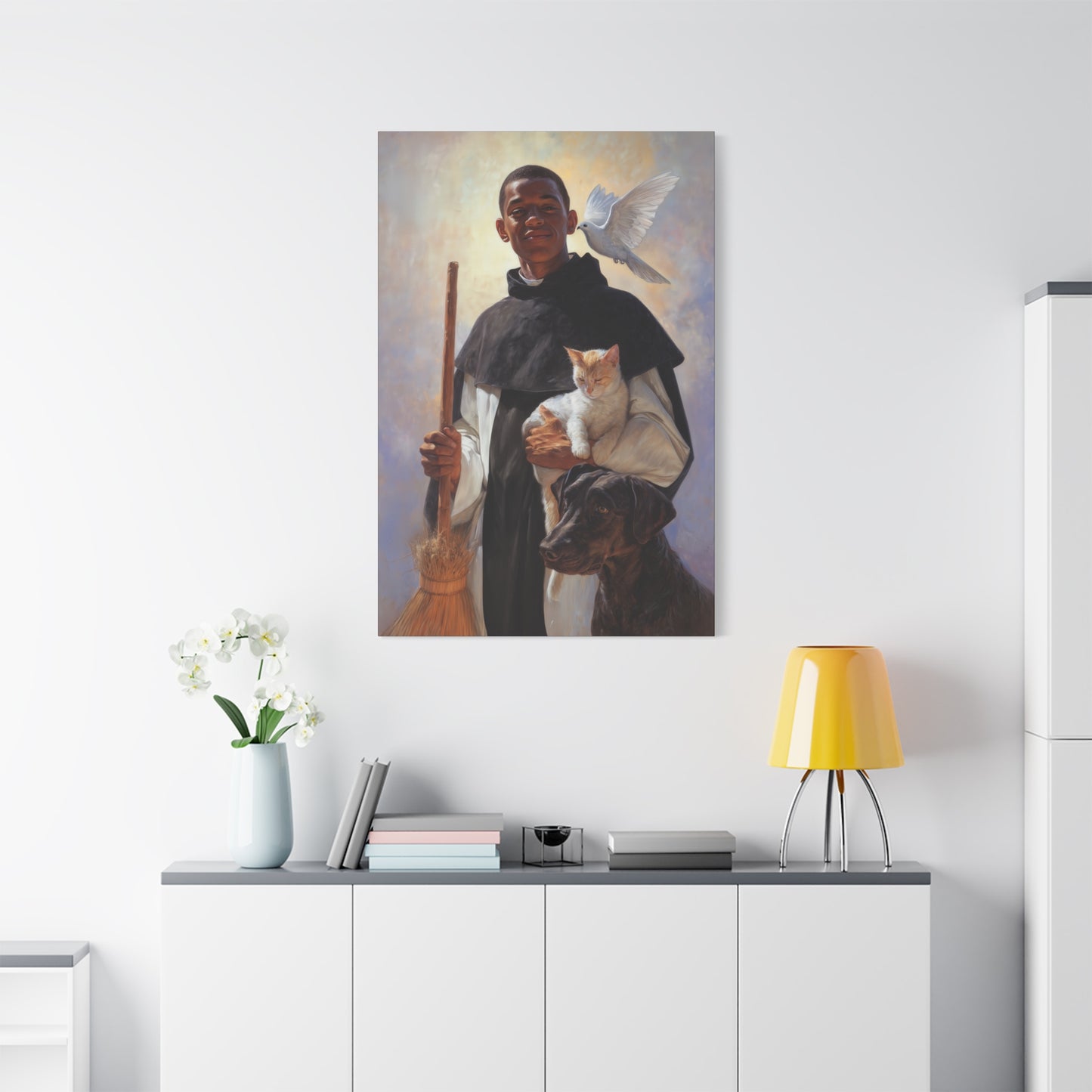 Saint Martin de Porres - Gallery Wrapped Canvas - Print - Religious Art for your Home - Catholic Art