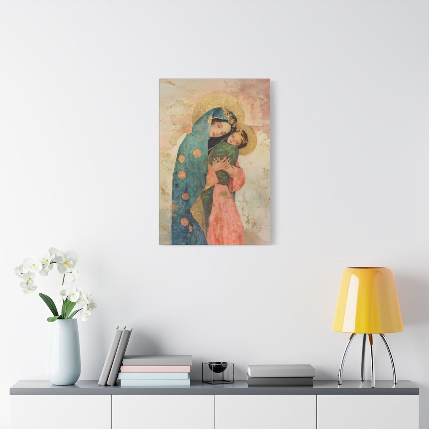 The Sweet Advocate of Souls - Mary, Help of Christians -  Museum Wrapped Canvas Print - Multiple Sizes - Catholic Home art Matte Canvas