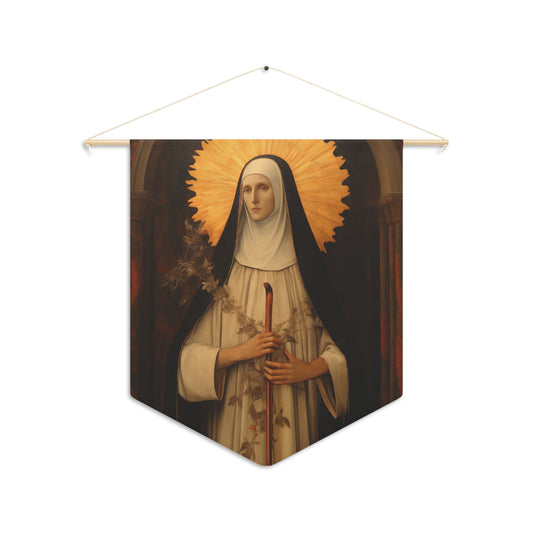 Saint Margaret of Castello Pennant / Banner / Wall Hanging - Prayer room art - Catholic Home Art - Large Saint Art for your home - 18" x 21"